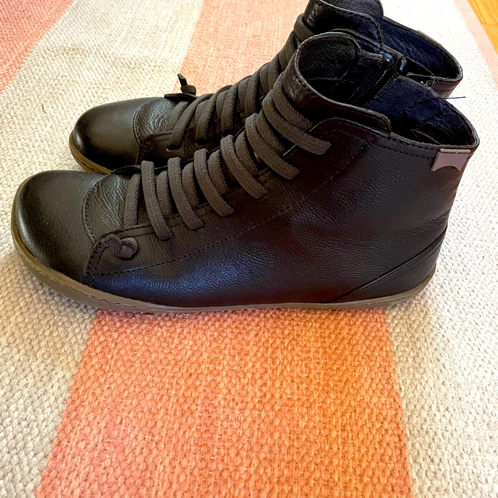 Camper Peu bootie. Camper boots, black, worn once. Size 38.